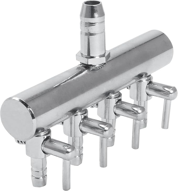 Aquarium Air Pump Valve, Aquarium Air Line Splitter Metal Fish Tank Distributor - Image 2