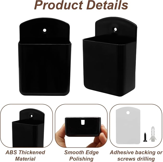 4pcs Remote Control Holder Wall Mount, Self Adhesive Pen Holder Storage - Image 4