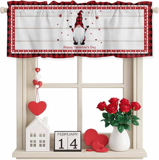 Valentine's Day Valance Curtains by LaBLUUX