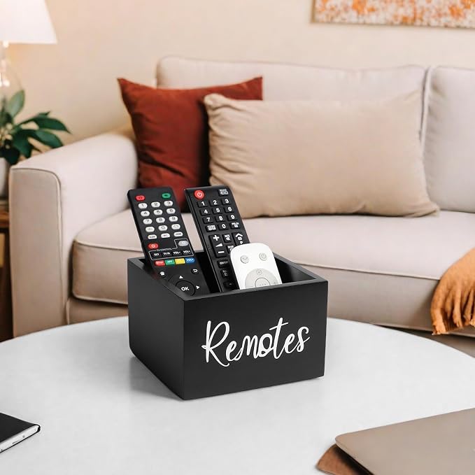 LBEMEY Wood Remote Control Holder, TV Remote Control Organizer - Image 7