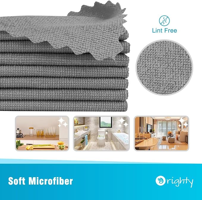 Orighty Microfiber Cleaning Cloth, 400 Pack Highly Absorbent Cleaning Rags - Image 2