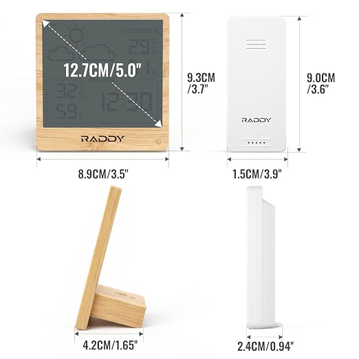 Raddy WF-50T Indoor Outdoor Thermometer Hygrometer Wireless Weather Station - Image 9
