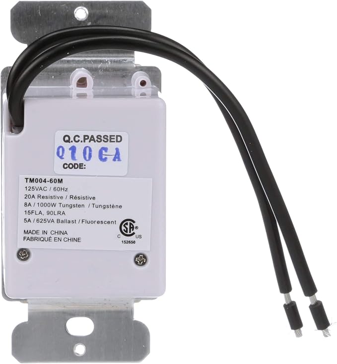 Woods 59718 In-Wall 60 Minute Spring Wound Timer; Light Almond - Image 4