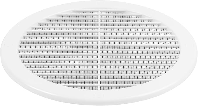 2-Pack 8" Round Air Vent Cover – White Plastic Soffit Air Vent Deflector - Image 8