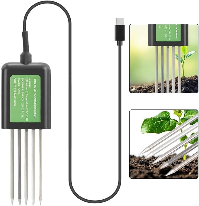8-in-1 USB Soil Sensor, Waterproof And Rust Proof Probe USB Sensor - Image 6