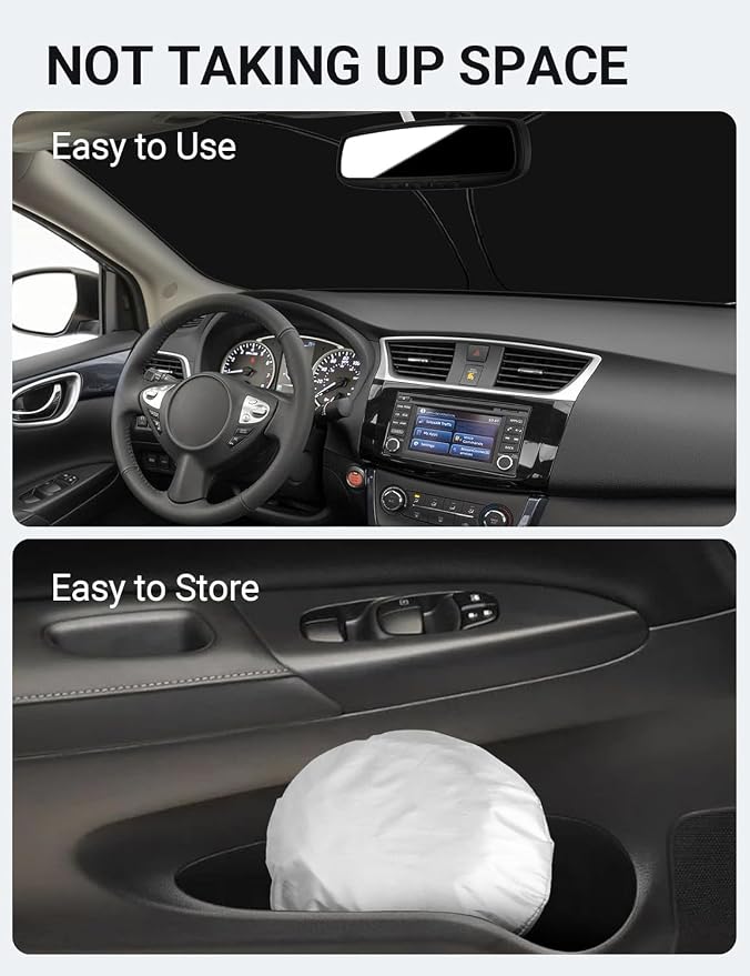 Proadsy 2026 Upgrade Front Windshield Sun Shade Foldable Sunshde Protector - Image 9