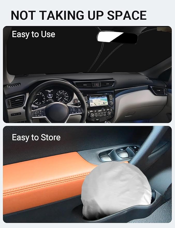 Proadsy 2026 Upgrade Front Windshield Sun Shade Foldable Sun Visor Protector - Image 8