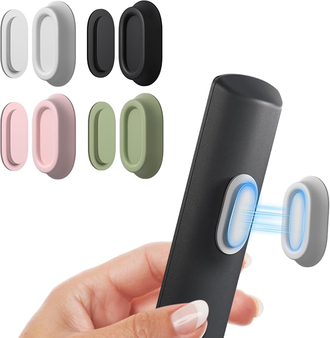 4 Pack Magnetic Remote Control Holder Wall Mount, Upgraded No Drill by ELECTRONICSORGANIZATION
