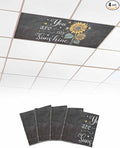 4 Pack Retro Sunflower Fluorescent Light Covers You Are My Sunshine Yellow by Unknown