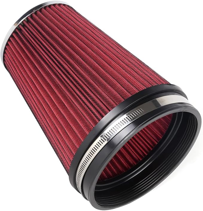 6" 152 mm High Flow Inlet Air Filter, Air Intake Cone Filter Replacement by MUGERACING