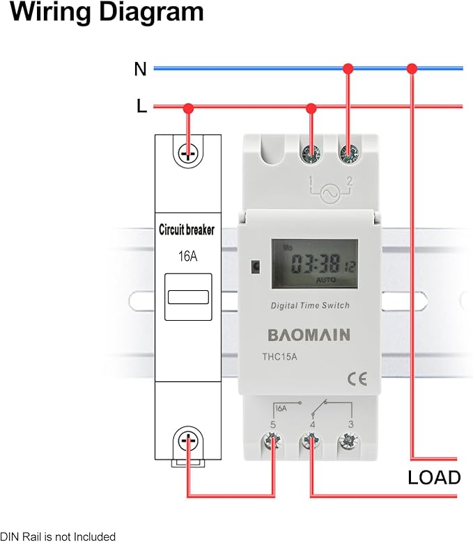 Baomain THC15A AC 110V Digital LCD Power Programmable Timer Time Switch Relay - Image 6