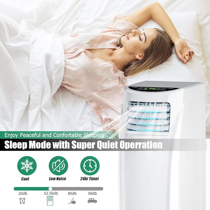 COSTWAY 8000 BTU Portable Air Conditioner, 3-in-1 Air Cooler w/Built-in - Image 5
