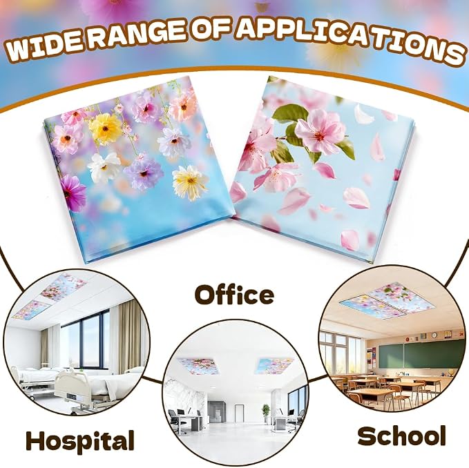 Fluorescent Light Covers-2 Pack 4 x 2 Feet Magnetic Ceiling Light Cover Room - Image 4