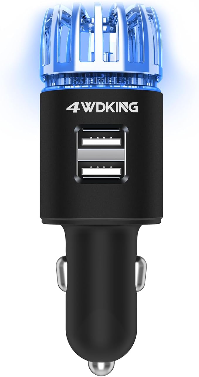 4WDKING Car Air Purifier Ionizer, 12V Plug-in Car Air Freshener Gadgets by 4WDKING
