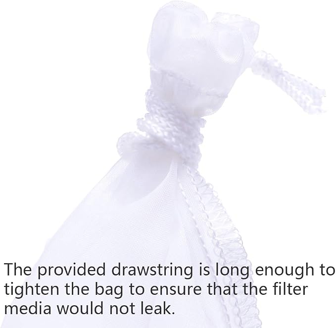 ALEGI Media Filter Bag Aquarium Extra Fine, Reusable 180 Micron Drawstring Mesh - Image 4