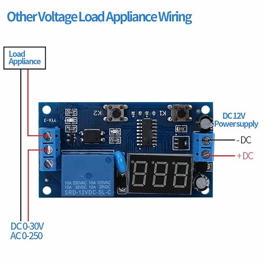 WALFRONT 2PCS Delay On Off Switch Module Adjustable Intermittent Infinite Cycle - Image 3