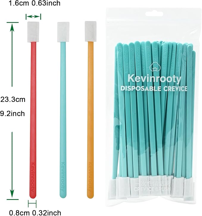 50PCS Disposable Crevice Cleaning Brush Kit, Disposable Toilet Brush, Window - Image 3