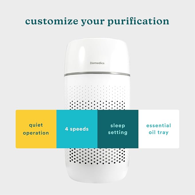 Homedics Air Purifier T22, 5-in-1 Tower Air Purifier, 99% HEPA-Type Filtration - Image 5
