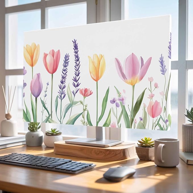 Spring Tulip Flower Indoor TV Cover, Elastic TV Screen Protector Botanical - Image 4