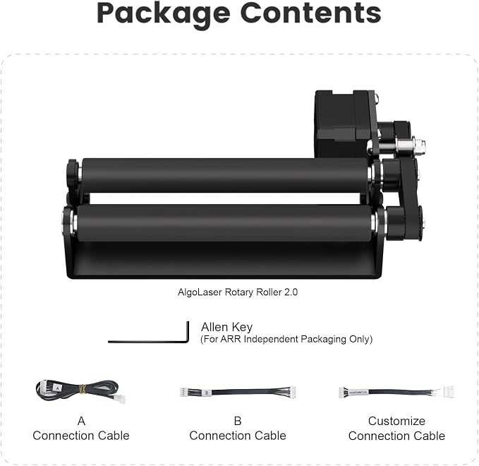 Algolaser Rotary Roller for Pixi Laser Engraver – Y-Axis Rotary Module for - Image 6