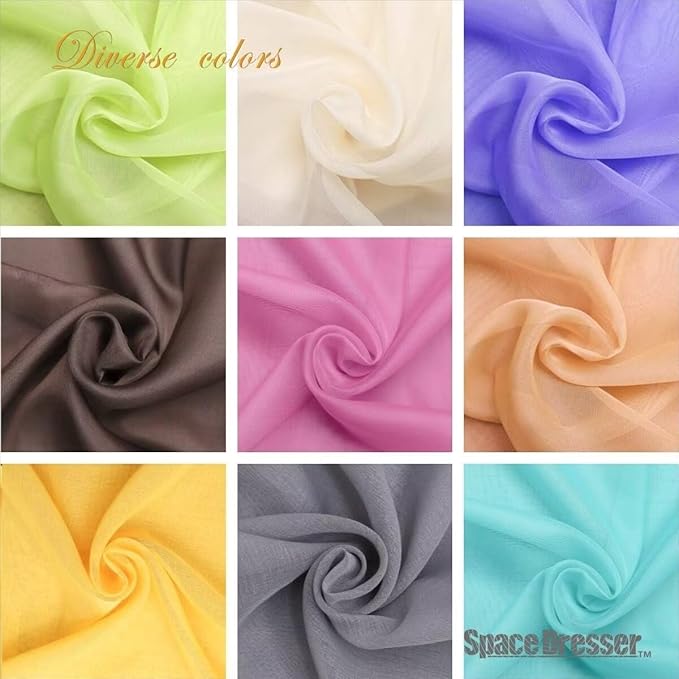 SpaceDresser Sheer Voile Window Treatment Rod Pocket Curtain Panels for Kitchen Bedroom Living Room Drapes Sunlight Filtering Privacy Semi Home Decor Assorted (Red, 52 W x 72 L)