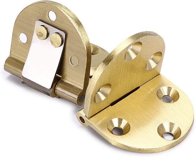 OwnMy 2 Pcs Solid Brass Hinges, Drop Front Desk Drawer Butt Hinge - Image 4