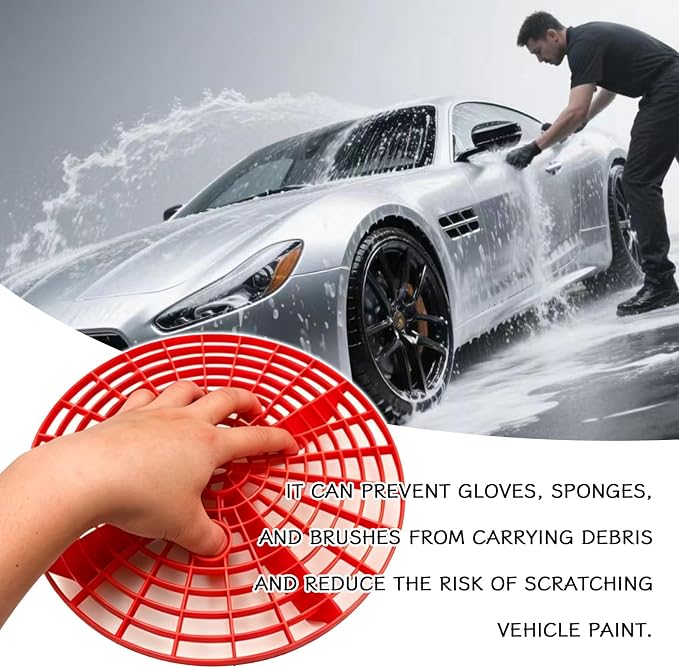 2 PCS Car Wash Bucket Insert Dirt Guard, Grit Trap Dirt Lock Filter - Image 4
