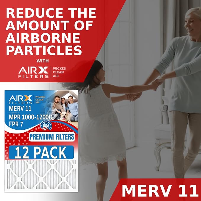 20x30x2 Air Filter MERV 11 Rating, 12 Pack of Furnace Filters Comparable to MPR - Image 4