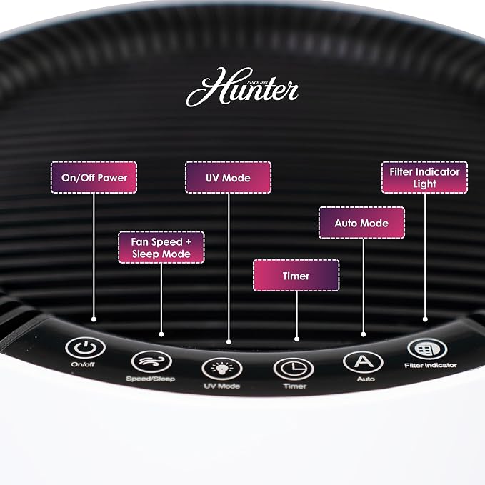 Hunter Fan Company Humidifier and Air Purifier In One, Advanced Filtration Air - Image 6
