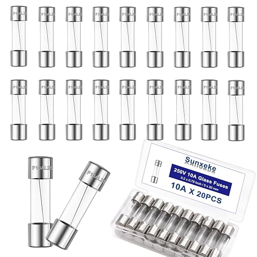 20PCS F10AL250V 5 x 20mm Fast Blow Glass Fuses 10A 10Amp 250V Glass Fuse by Brandquality-Trustworthy