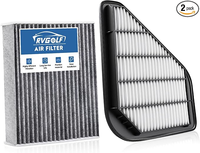 Engine+Cabin Air Filters Fit for 2009-2017 Chevrolet Traverse, 2007-2016 GMC by RVgolf