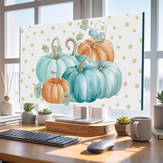 Thanksgiving Pumpkin Fall Botanical Indoor TV Cover, Elastic TV Screen - Image 5