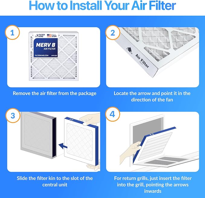 Filter King 17x17x1 Air Filter Dust & Allergy Control AC Furnace Filters - Image 4