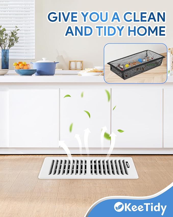 4" x 10" Floor Vent Screen Net, Air Vent Screen Filter Mesh Catches Toys Snacks - Image 9