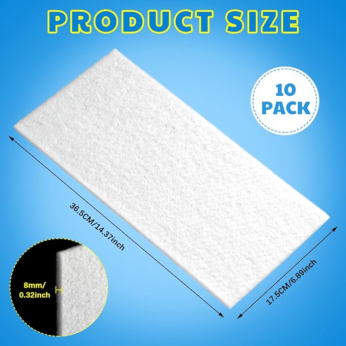 Tujoe 10 Pcs Pre-filter Cotton Replacement - Image 2