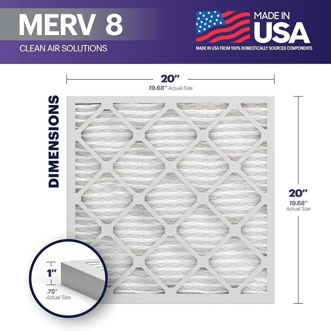 BNX TruFilter 20x20x1 Air Filter MERV 8 - Image 2