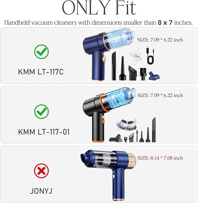 Hard Travel Case for KMM Handheld Car Vacuum Cleaner, Portable Auto Vacuum - Image 2