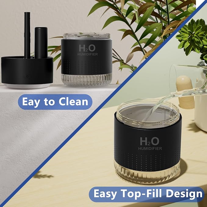 SZO Plant Humidifier Indoor, 500ml Black - Image 6