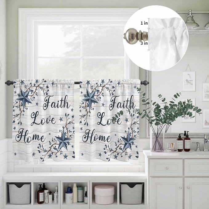 Farmhouse Kitchen Curtains Set 3 Piece - Image 5