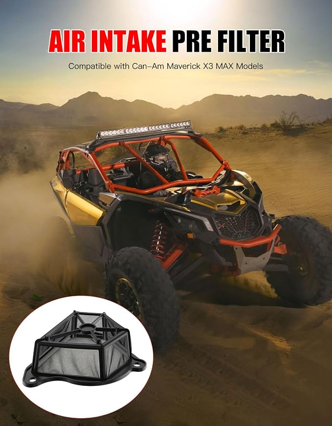 Air Intake Pre-Filter for Can-Am Maverick X3/Max Models, ABS Plastic Debris - Image 4