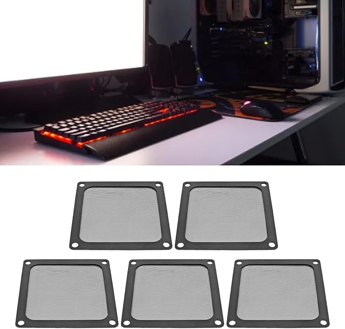 80mm Magnetic Dust Filter PC Case Fan Frame 5PCS Set - Image 6