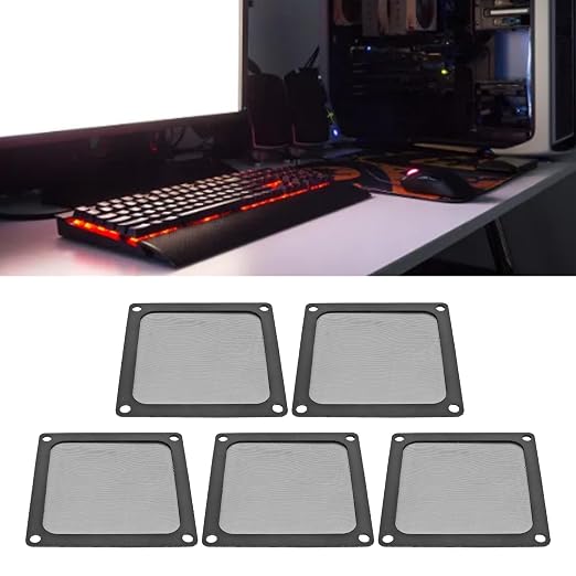 5Pcs 80mm PC Cooler Fan Dust Filter, 65% High Ventilation Rate Magnetic Frame - Image 5