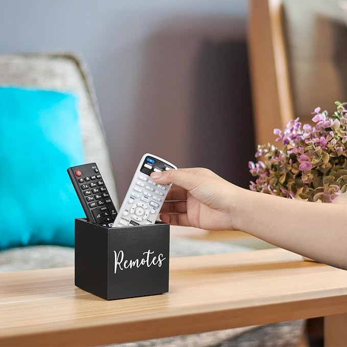 DRASTAR Remote Control Holder, Wood TV Remote Holder, Remote Storage Caddy - Image 5