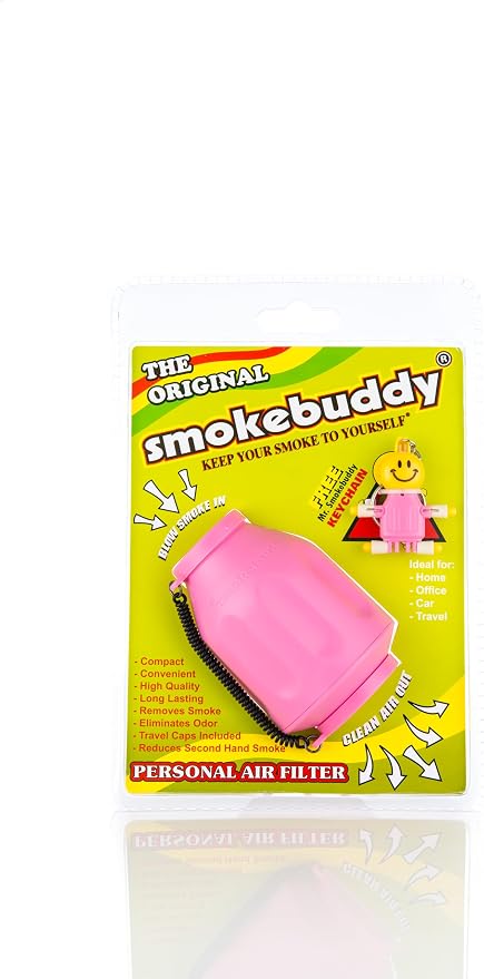 Smoke Buddy 0159-PNK Personal Air Purifier Cleaner Filter Removes Odor by Smokebuddy