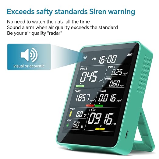Air Quality Monitor Indoor, 13-in-1 Smart Air Quality Tester - Image 5