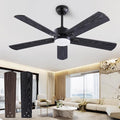 QUTWOB 52" Ceiling Fans with Light and Remote, Farmhouse 5 Blades Quiet by QUTWOB