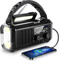 Emergency NOAA Weather Radio, 10000mAh/37000mWh, Solar Hand Crank Radio by Leaton