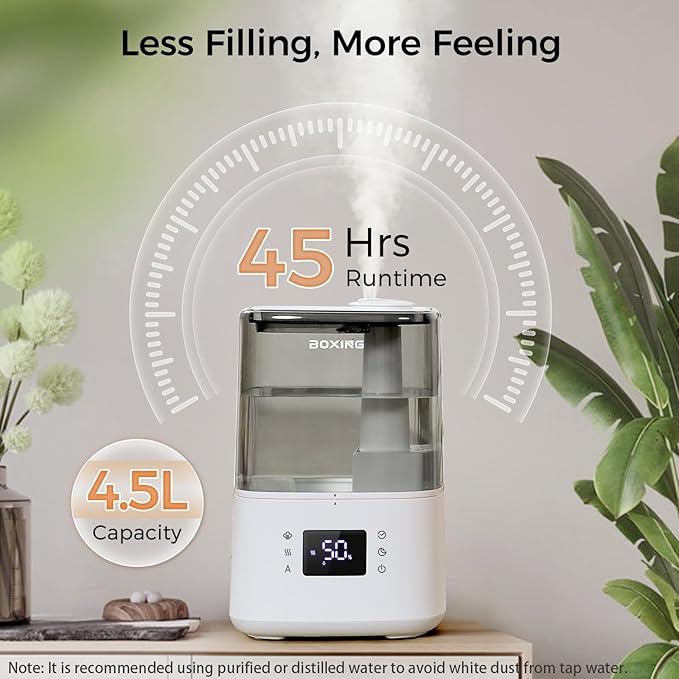 BOXING 4.5L Warm and Cool Mist Ultrasonic Humidifier - Image 5