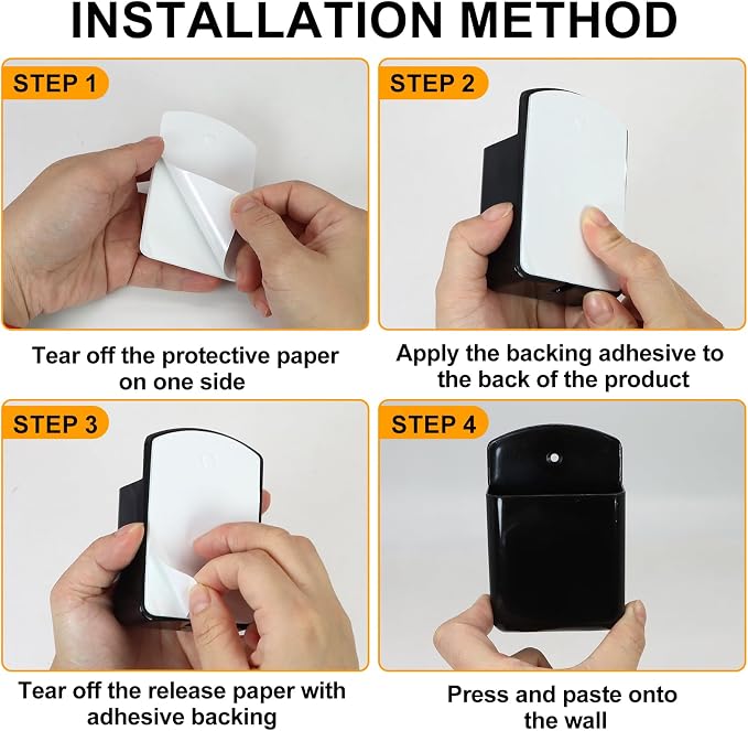 2 PCS Self Adhesive Remote Holder Wall Mount Control Holders Small Wall Mounted - Image 5