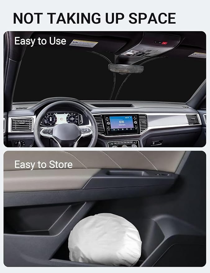 Proadsy Windshield Sun Shade Custom Fit Volkswagen Atlas 2018-2024 2025 2026 - Image 8